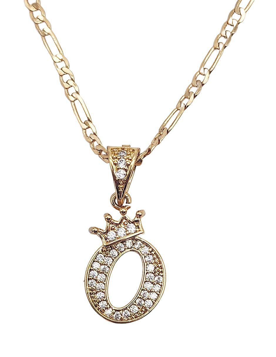 Collar con dije de letra o Letras de oro laminado 10 K 6