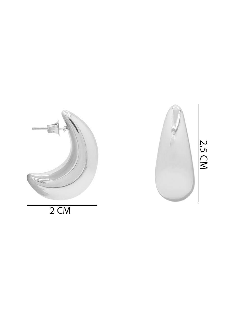 Aretes de gota con acabado brillante 3