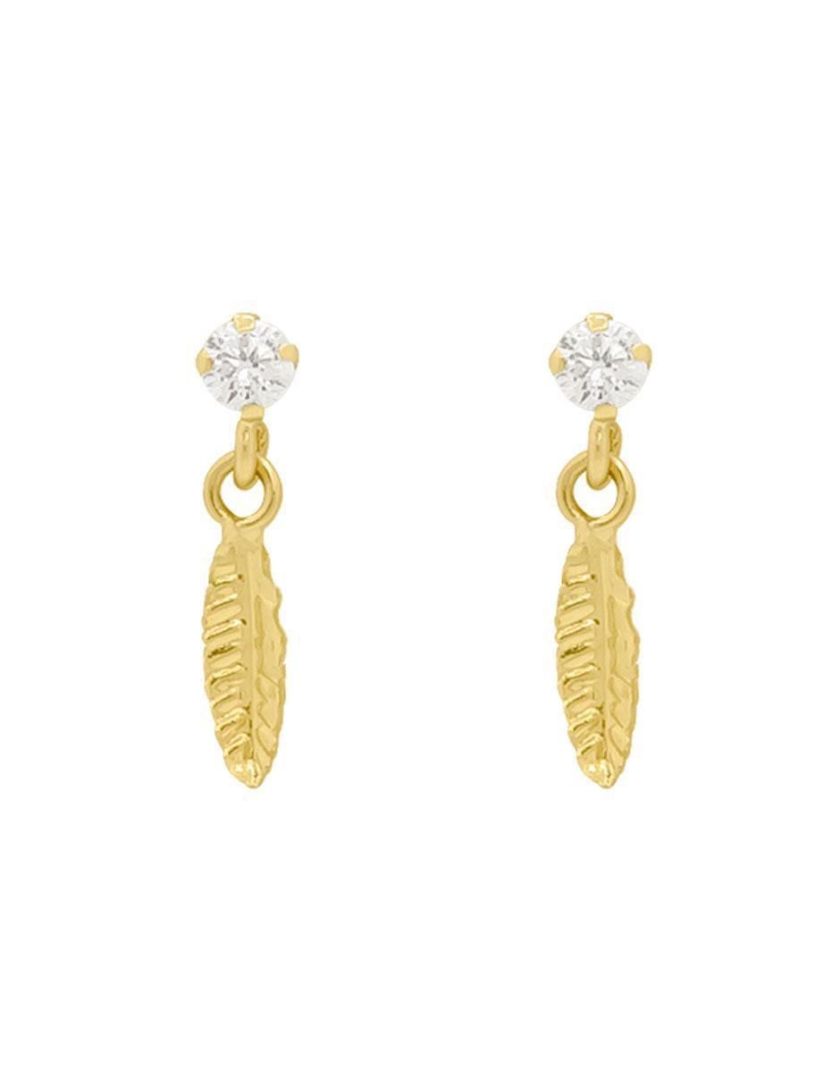 Broqueles de pluma de oro con acabado brillante zirconia Broqueles de pluma de oro con acabado brillante zirconia