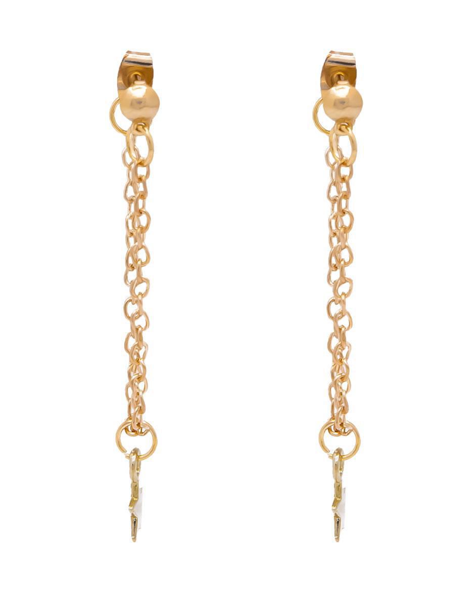 Aretes de estrella con acabado brillante
