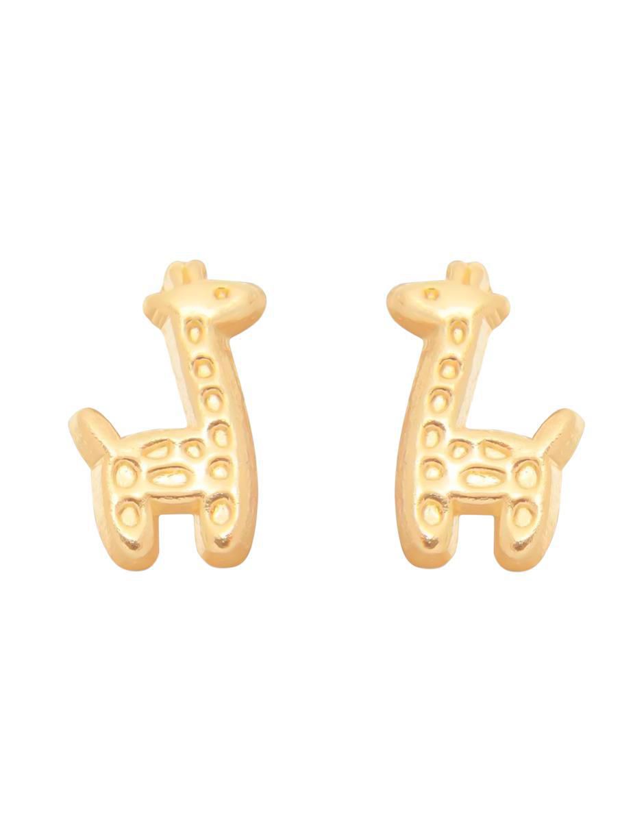 Broqueles de jirafa de oro amarillo con acabado brillante Broqueles de jirafa de oro amarillo con acabado brillante
