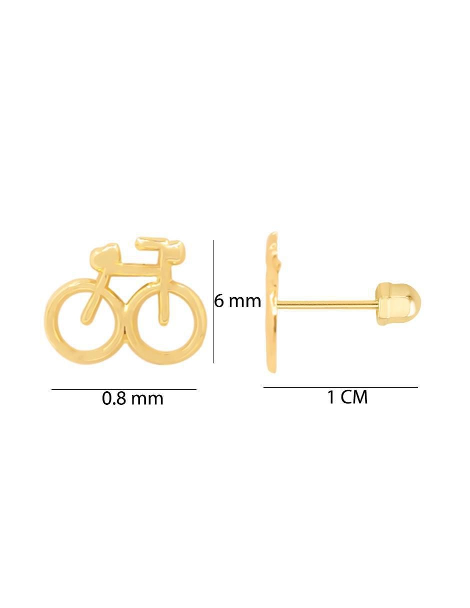 Broqueles de bicicleta de oro amarillo con acabado brillante 5