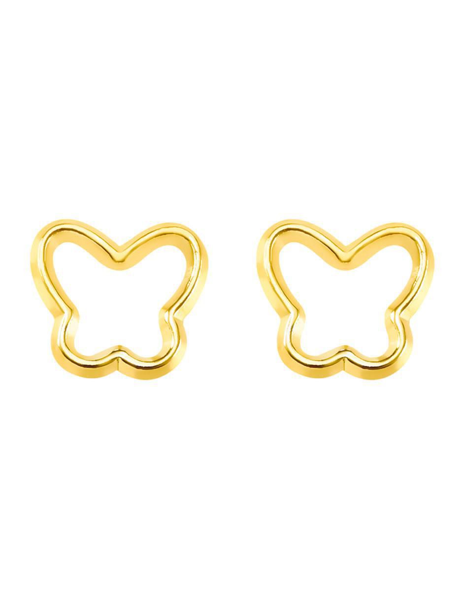 Broqueles de mariposa de oro con acabado brillante Broqueles de mariposa de oro con acabado brillante