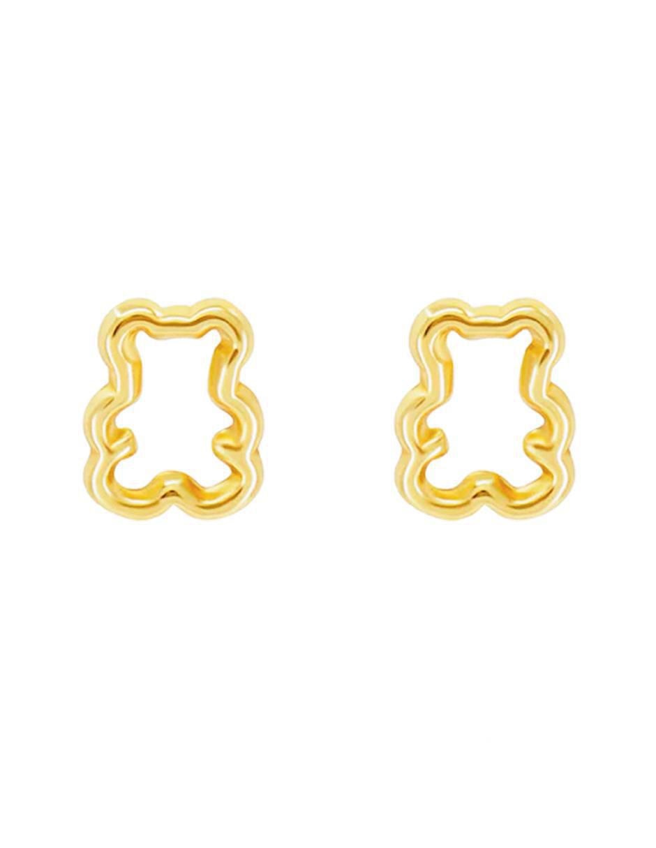 Broqueles de oso de oro amarillo con acabado brillante Broqueles de oso de oro amarillo con acabado brillante