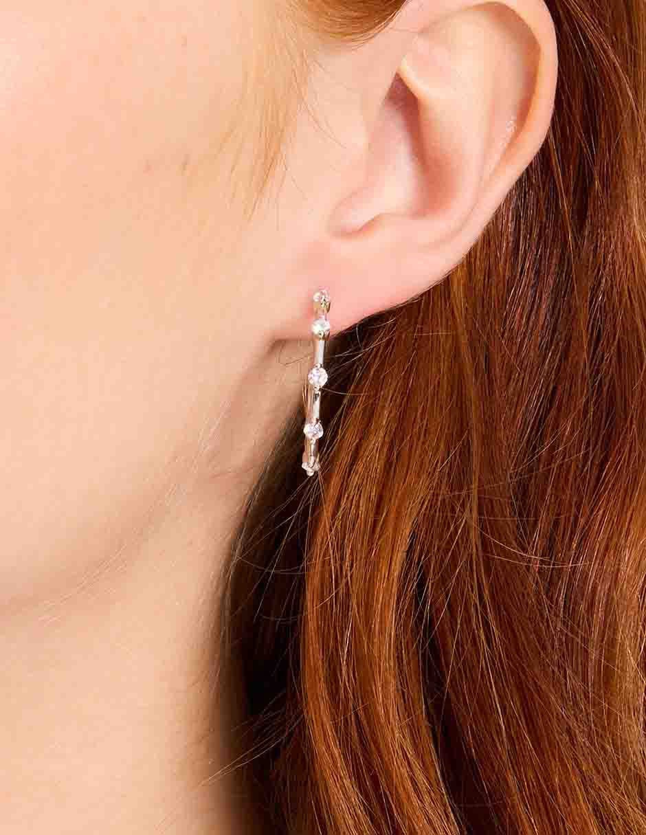 Arracadas Hint Of Shimmer con acabado mate zirconia cúbica 3