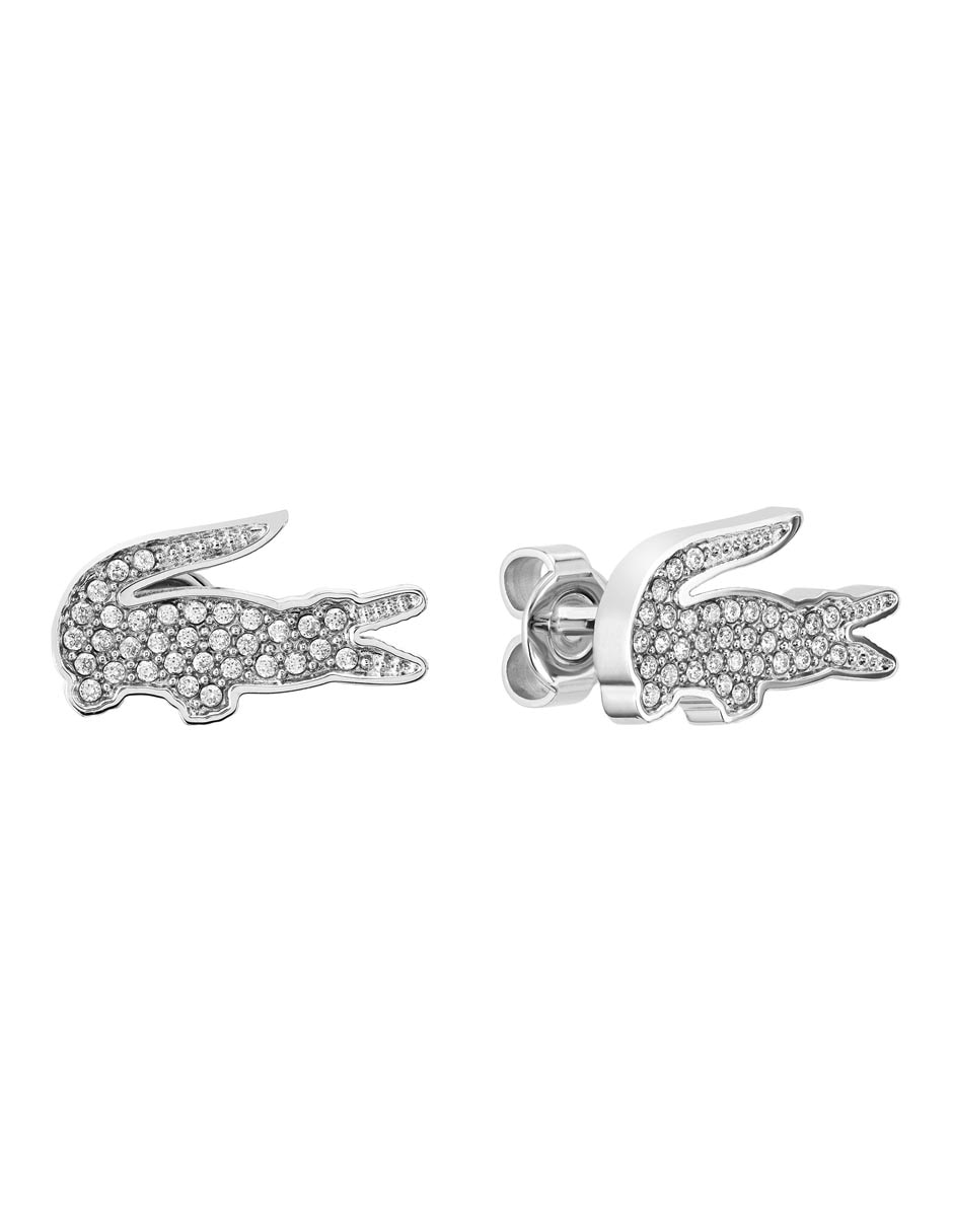 Aretes Cocodrilo Crocodile con acabado brillante cristal