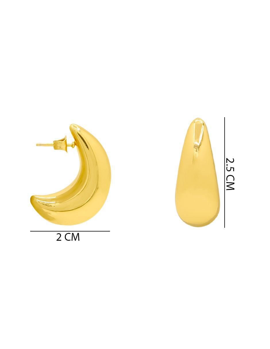 Aretes de gota con acabado espejo 3