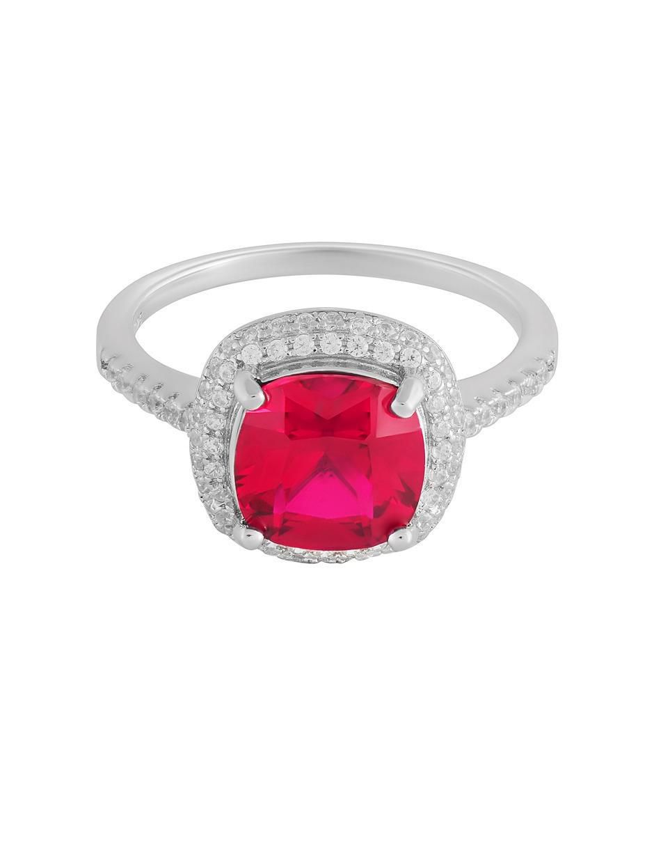 Anillo P 925 de plata rubí brillante Anillo P 925 de plata rubí brillante