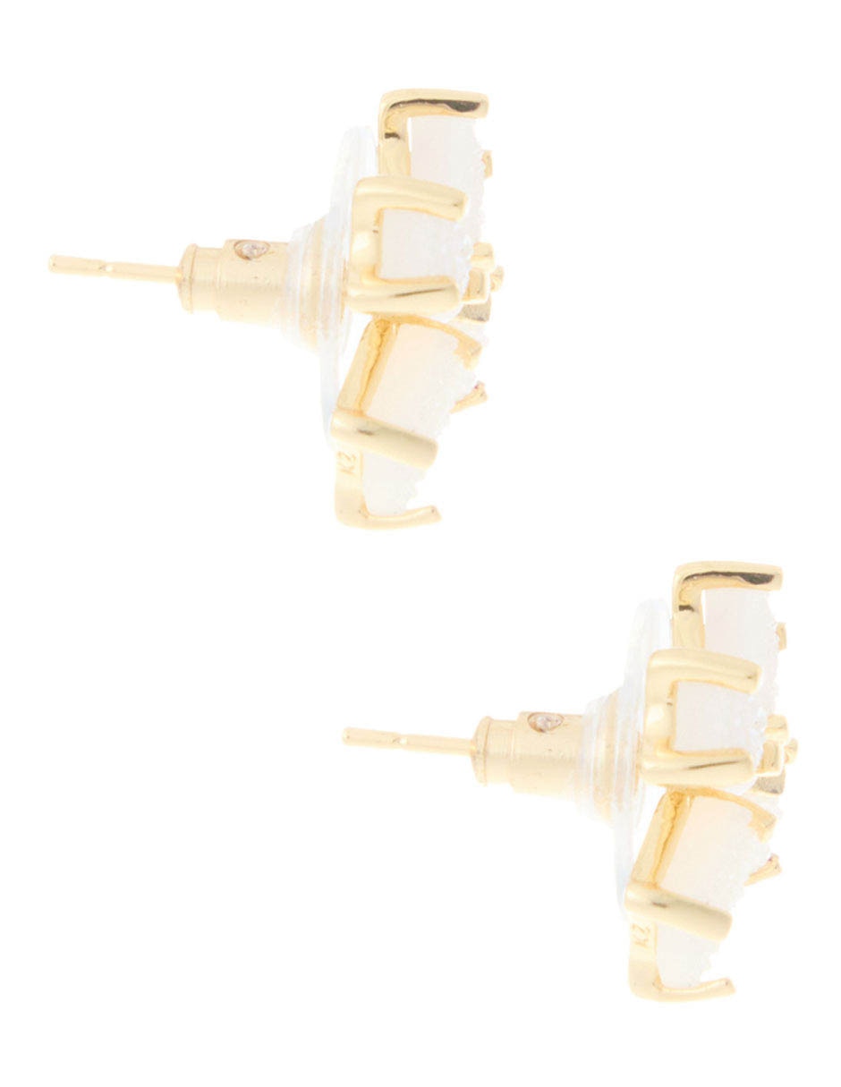 Aretes de moño Blair con acabado brillante cristal 3