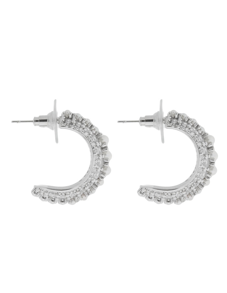 ARETES DE ARRACADA, SIN TAMAÑO, PLATEADO