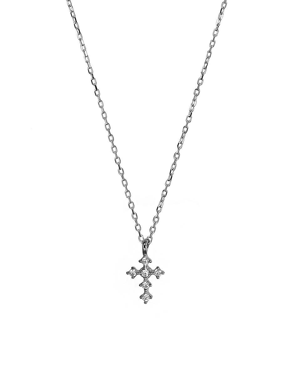 Collar de cruz de plata P 925