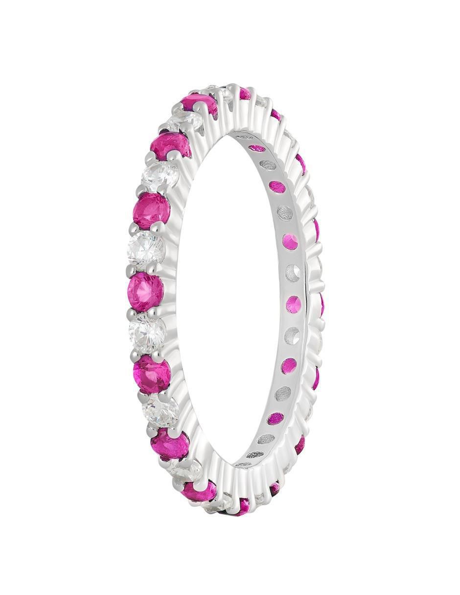 Anillo P 925 de plata rubí brillante 3