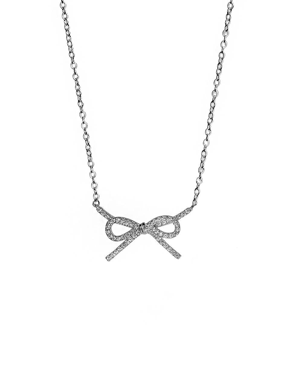 Collar de moño de plata P 925