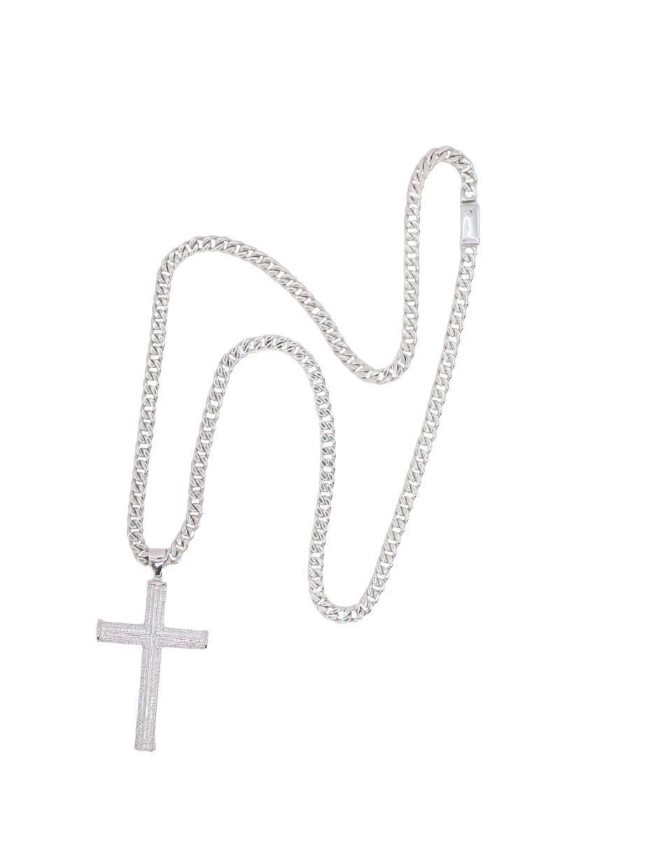 Collar con dije de cruz de plata P 925 5
