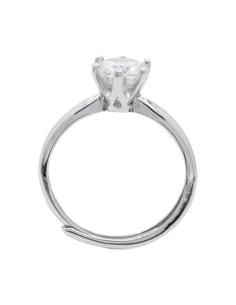 Anillo P 925 de plata moissanita brillante 3