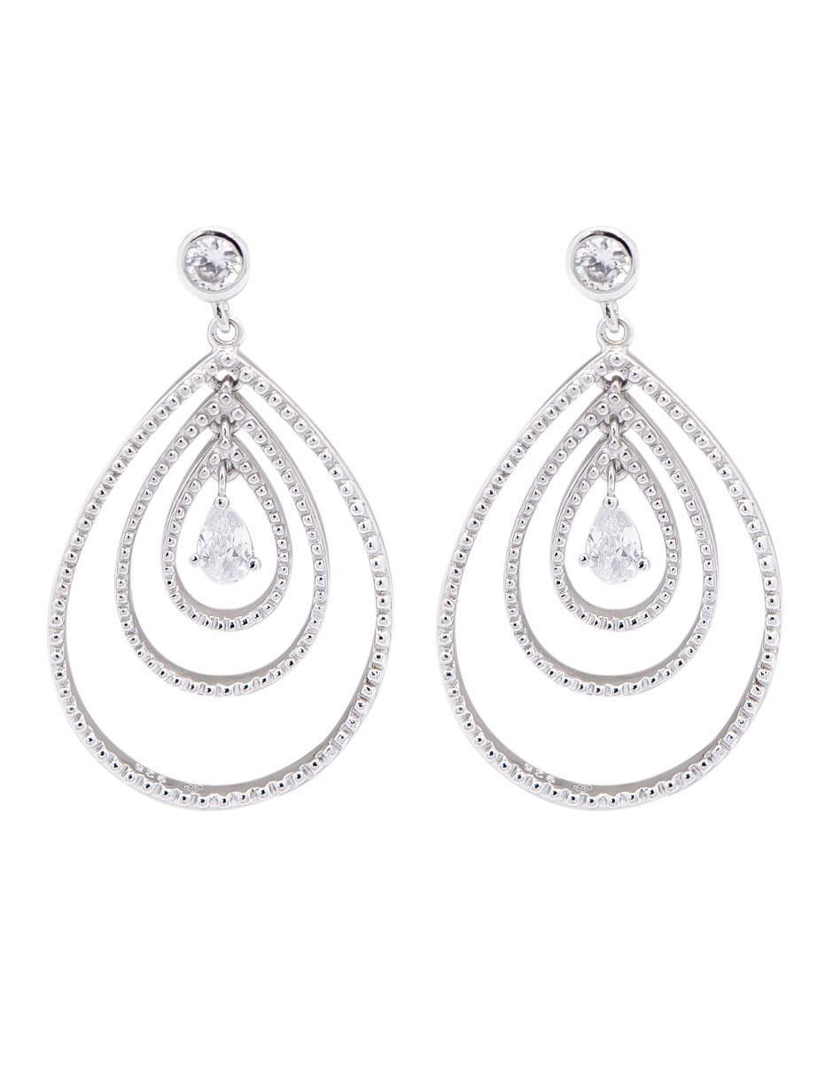 Aretes ovalados de plata P 925 con acabado pavé zirconia Aretes ovalados de plata P 925 con acabado pavé zirconia
