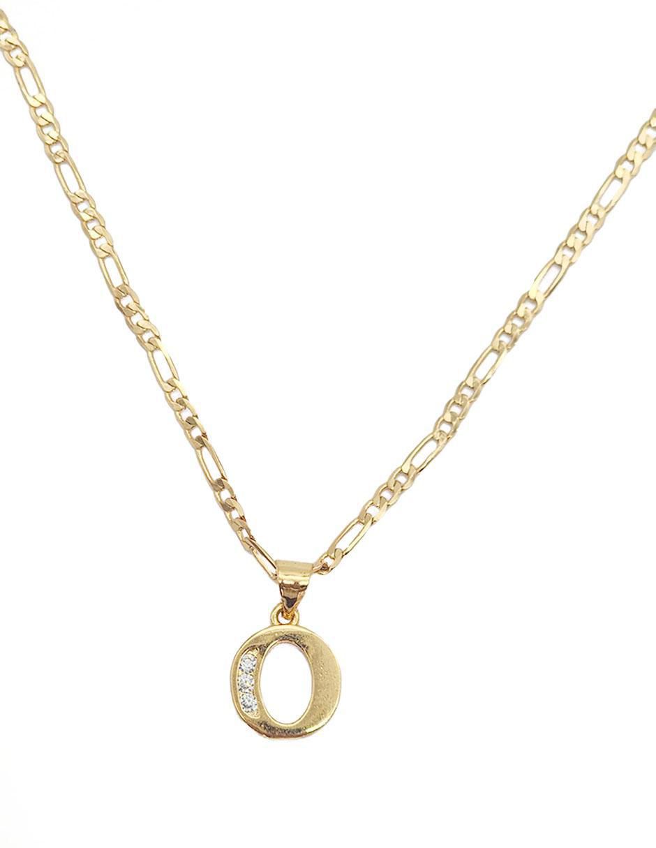 Collar con dije de letra o Letras de oro laminado 10 K 3