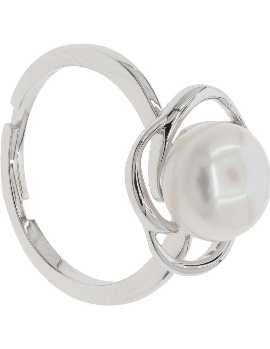 Anillo redondo MAYFER NUPCIAL de plata P 925 perla baño rodio 2