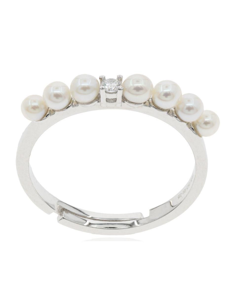 Anillo Mayfer Nupcial P 925 de plata perla Anillo Mayfer Nupcial P 925 de plata perla