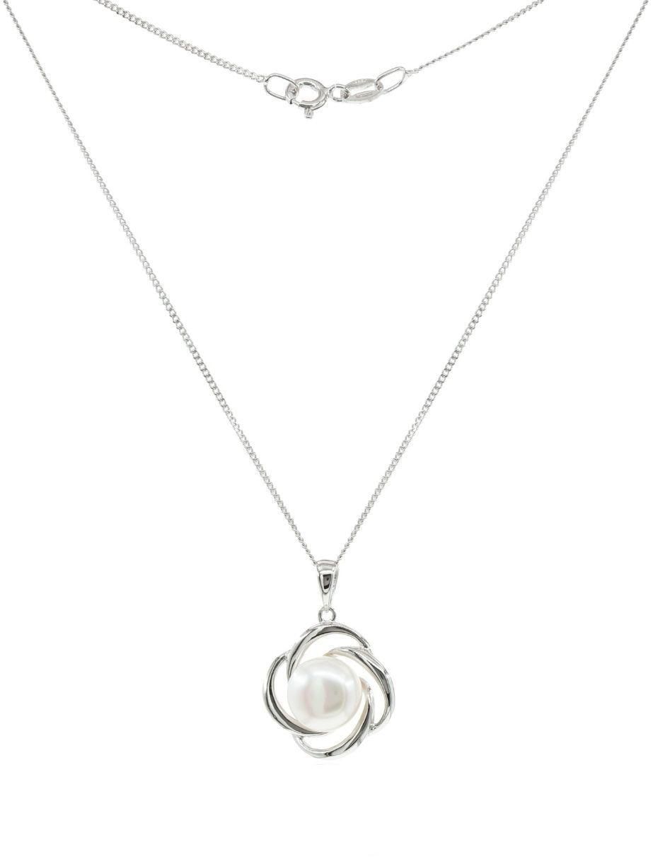 Colgante Y Dije de flor nupcial de plata P 925 2
