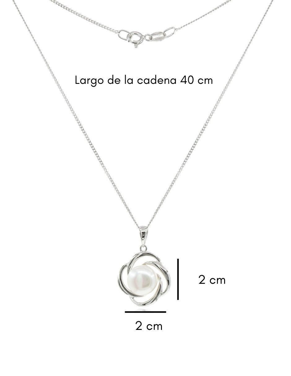 Colgante Y Dije de flor nupcial de plata P 925 3
