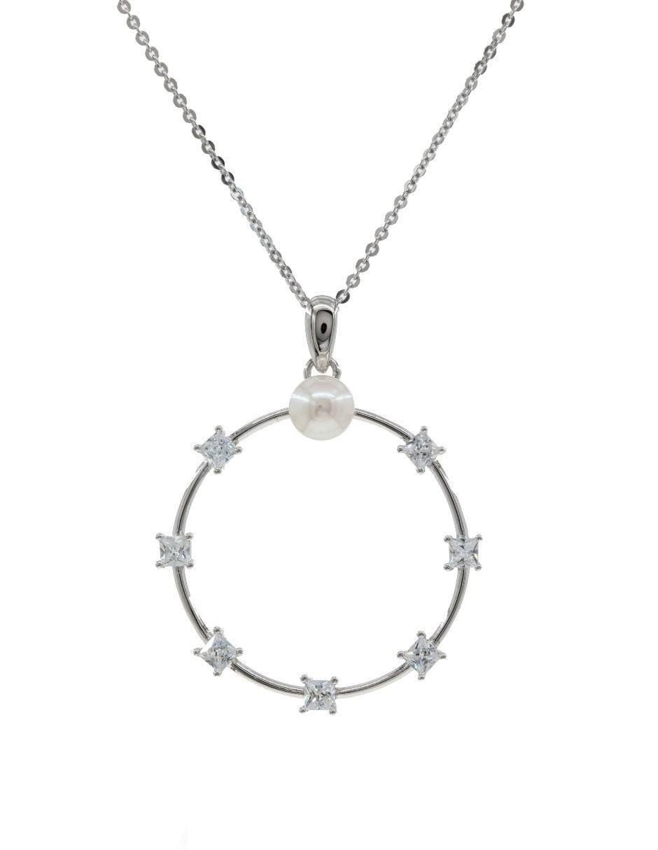 Colgante Y Dije circular nupcial de plata P 925