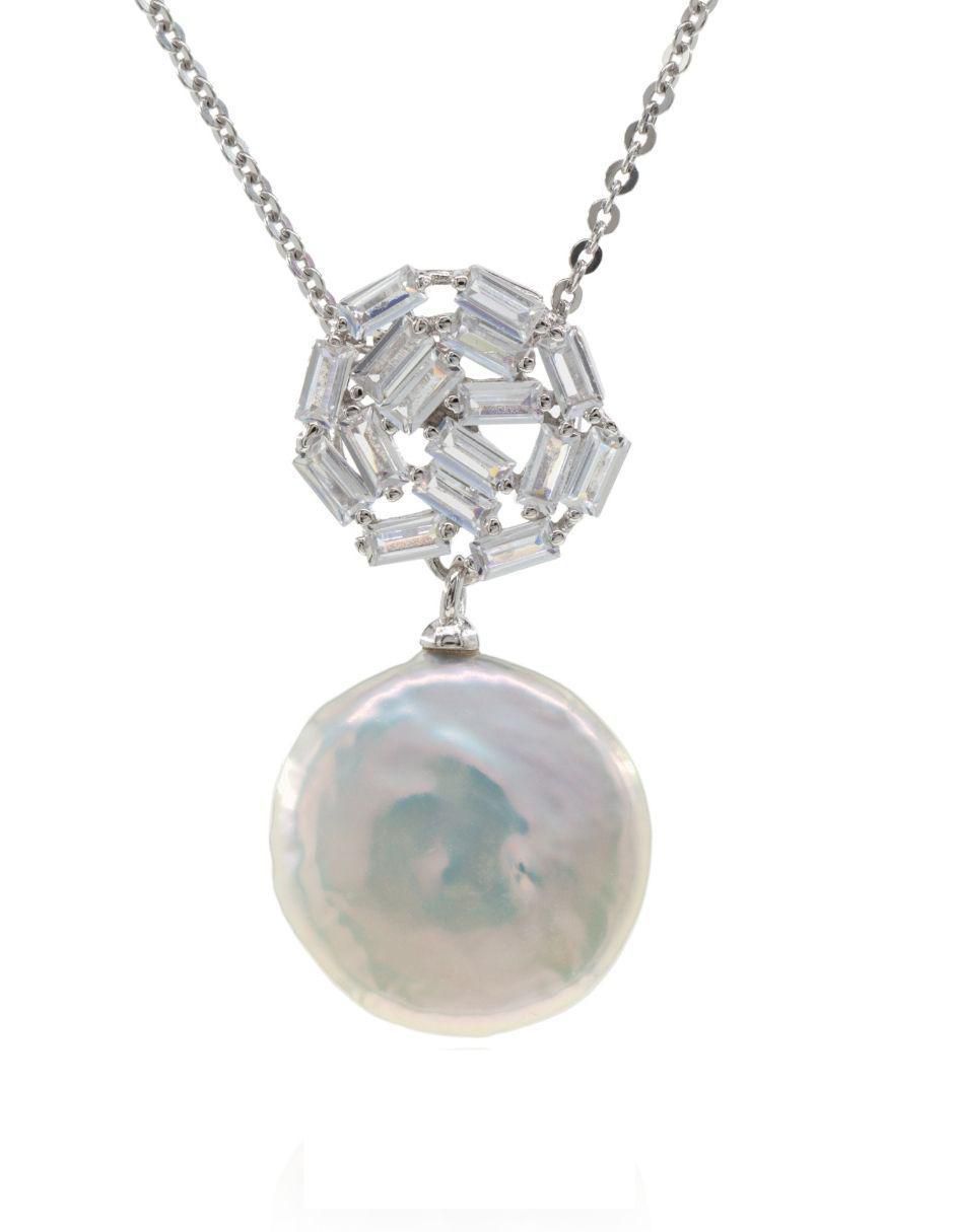 Colgante Y Dije circular nupcial de plata P 925