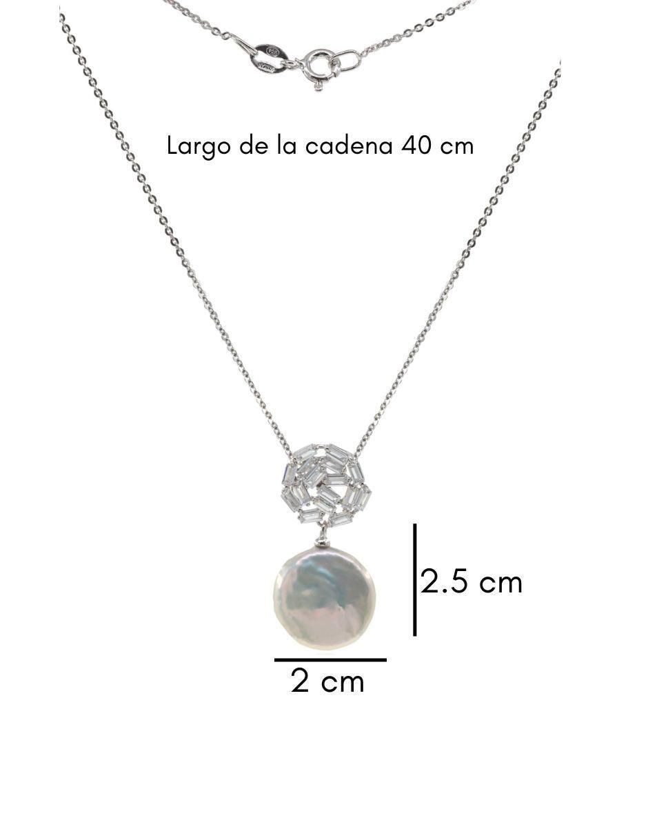 Colgante Y Dije circular nupcial de plata P 925 3