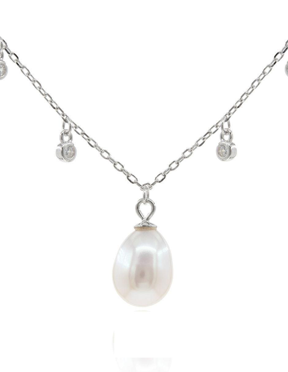 Colgante Y Dije de gota nupcial de plata P 925