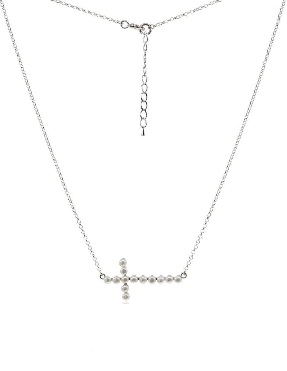 Colgante de cruz nupcial de plata P 925 2
