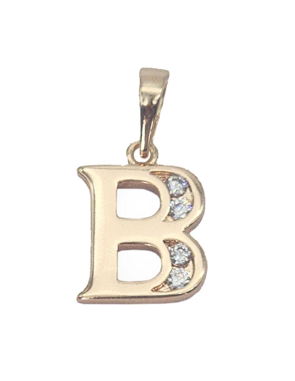 Collar con dije de letra b Letras de oro laminado 10 K 4