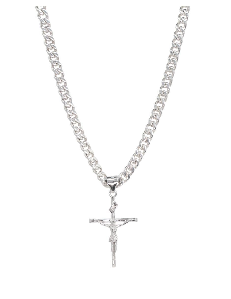 Collar con dije de cruz de plata P 925
