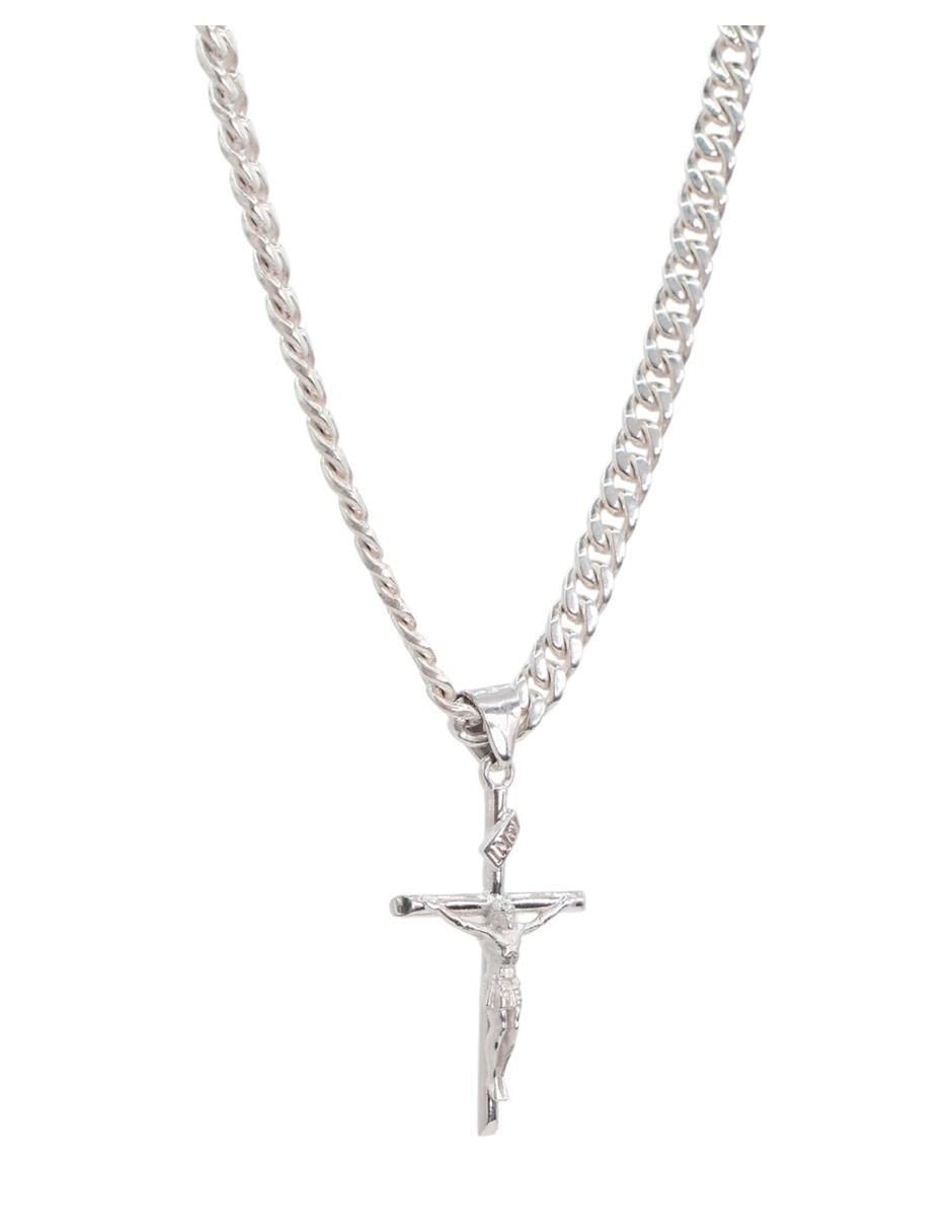 Collar con dije de cruz de plata P 925 2