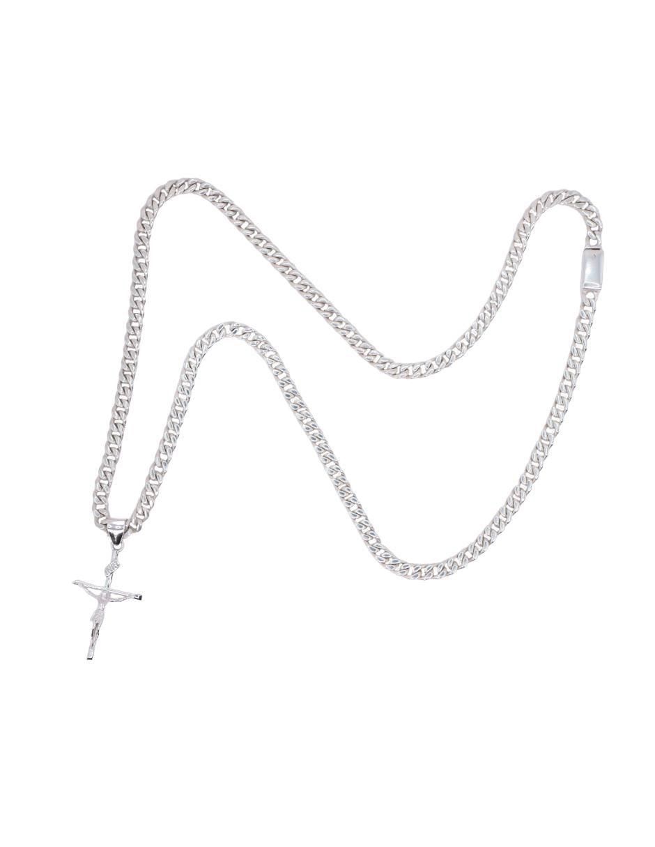 Collar con dije de cruz de plata P 925 3