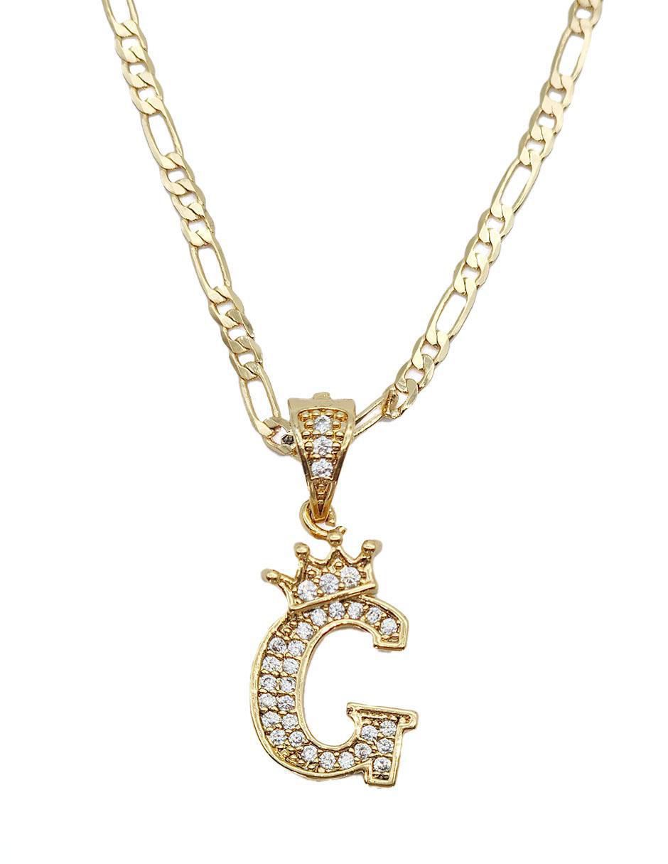 Collar con dije de letra g Letras de oro laminado 10 K 3