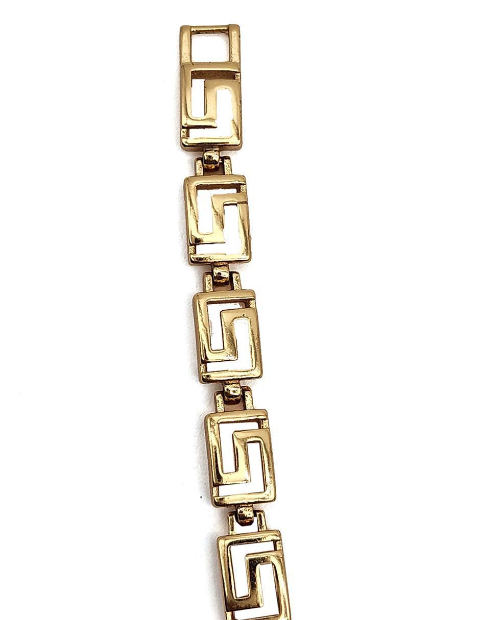 Pulsera de oro laminado 10 K Grecas con acabado brillante 3