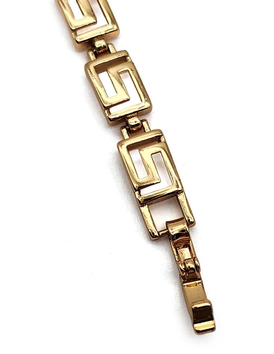 Pulsera de oro laminado 10 K Grecas con acabado brillante 4
