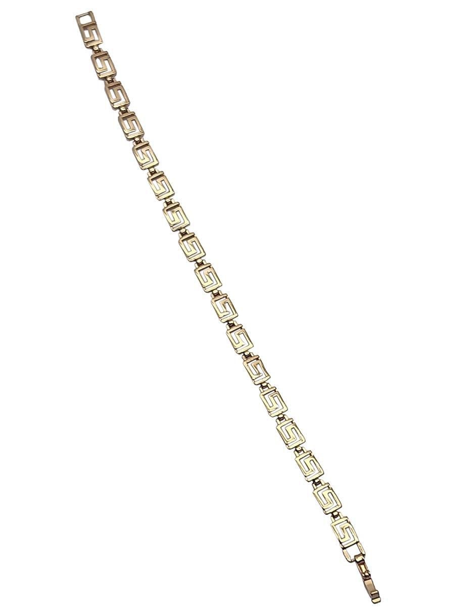 Pulsera de oro laminado 10 K Grecas con acabado brillante 5