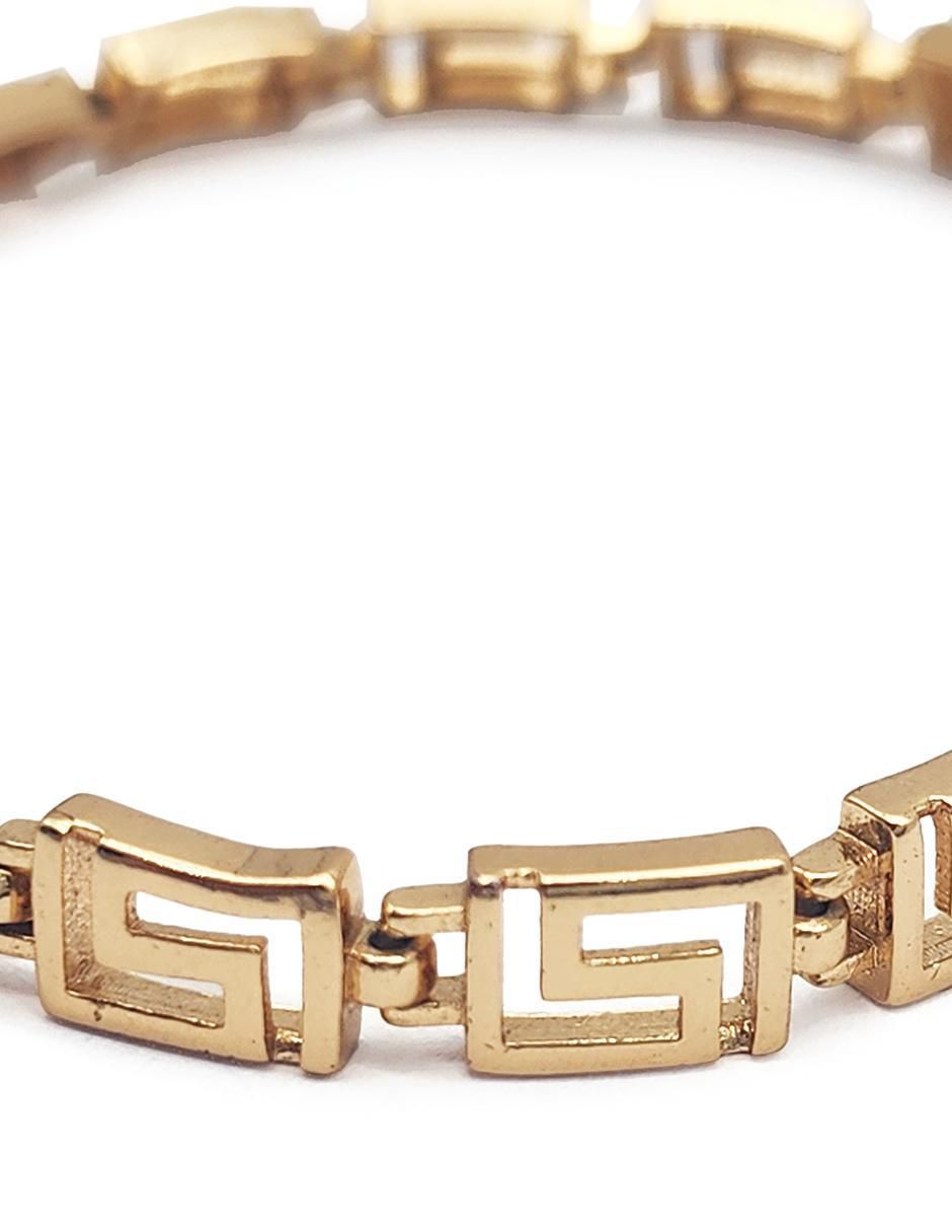 Pulsera de oro laminado 10 K Grecas con acabado brillante 7