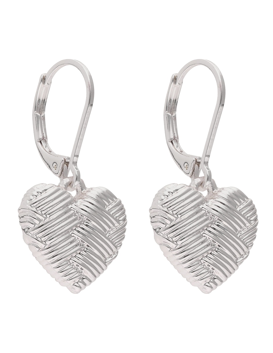 Aretes de corazón Basic Metal Ears M1 con acabado brillante 2
