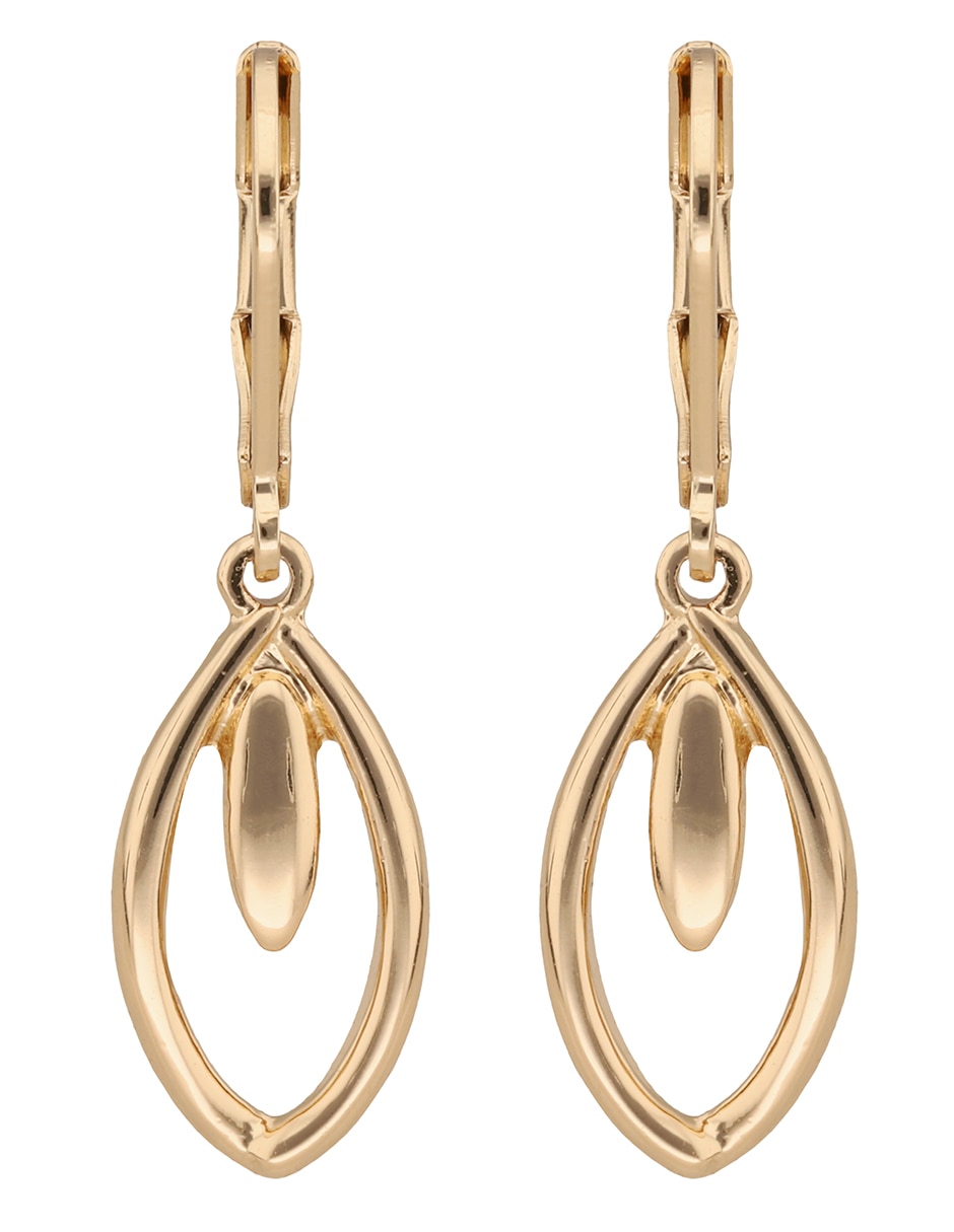 Aretes ovalados Golden Girl con acabado brillante