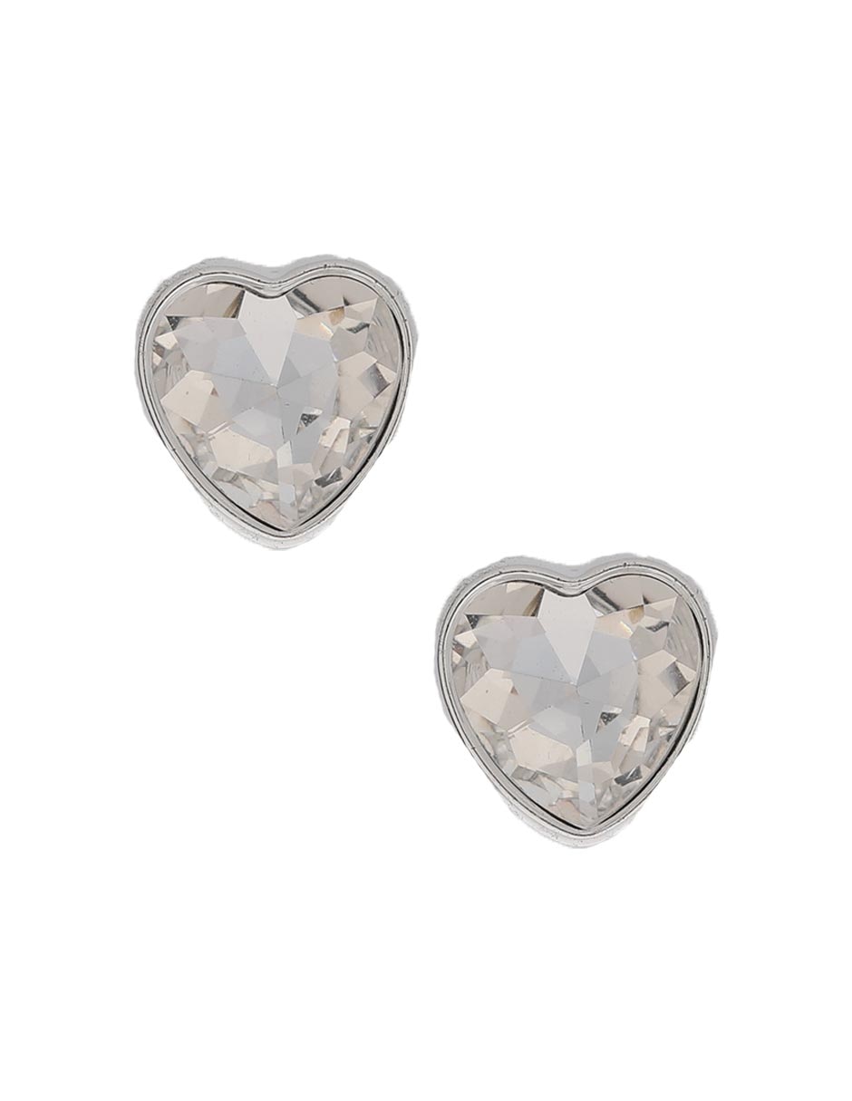 Aretes de corazón Always Be My Love con acabado pavé fantasía