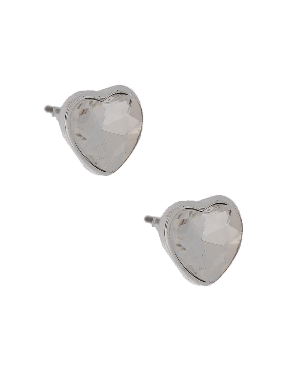 Aretes de corazón Always Be My Love con acabado pavé fantasía 2