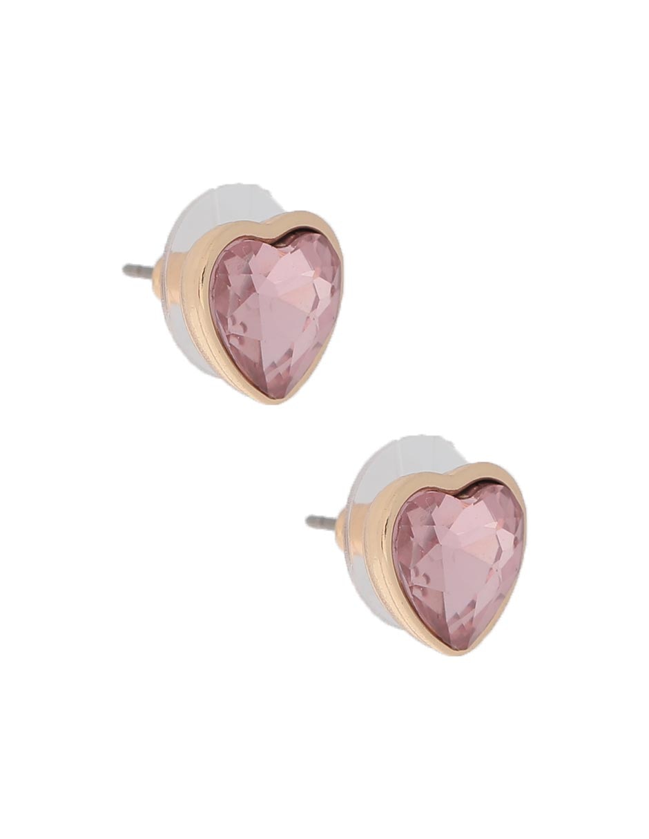 Broqueles de corazón Always Be My Love con acabado lustre resina 2