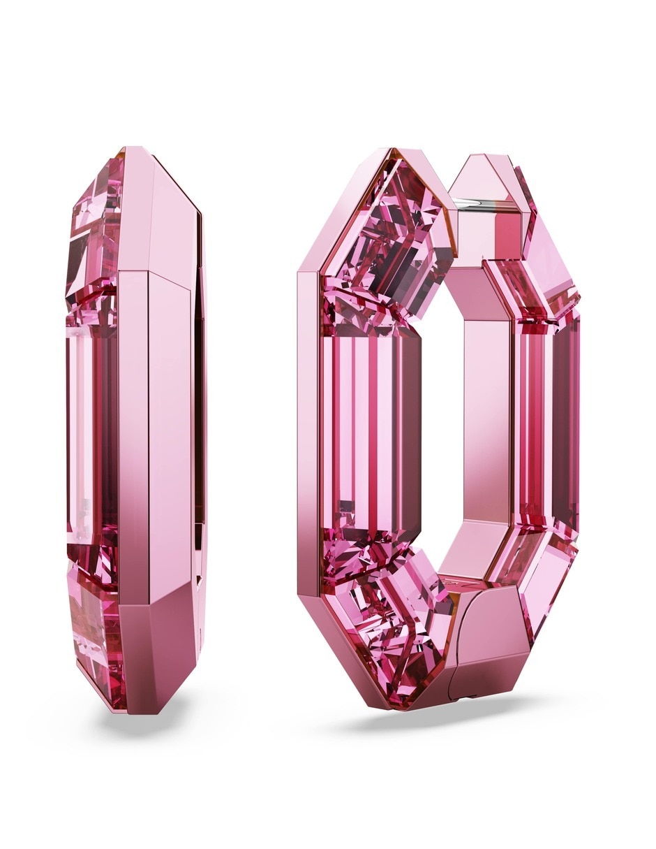 Aretes cortos octagonal Lucent de cristal con acabado brillante