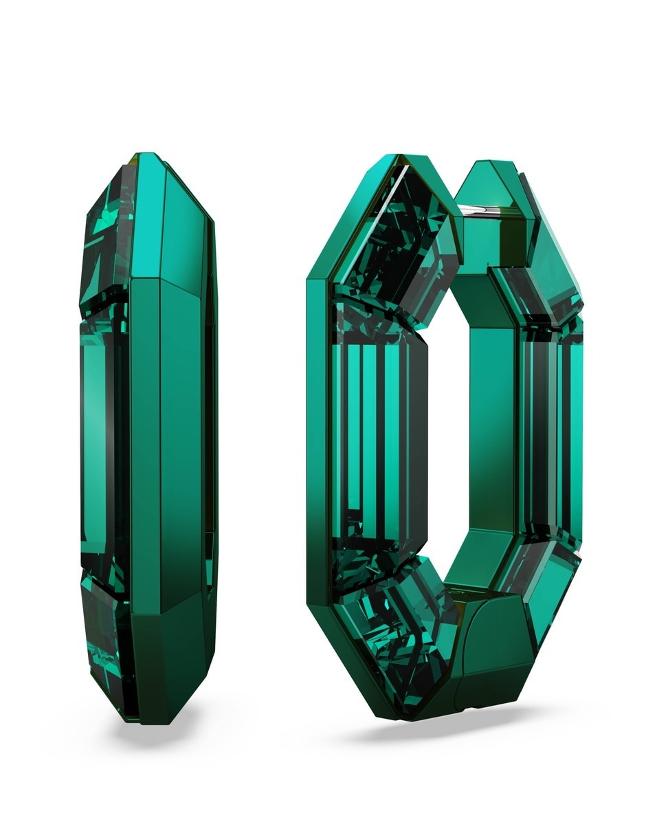 Aretes cortos octagonal Lucent de cristal con acabado brillante