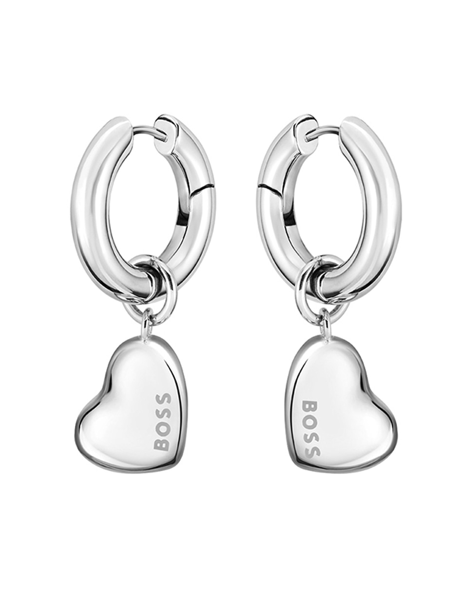 Aretes de corazón Honey Love con acabado brillante