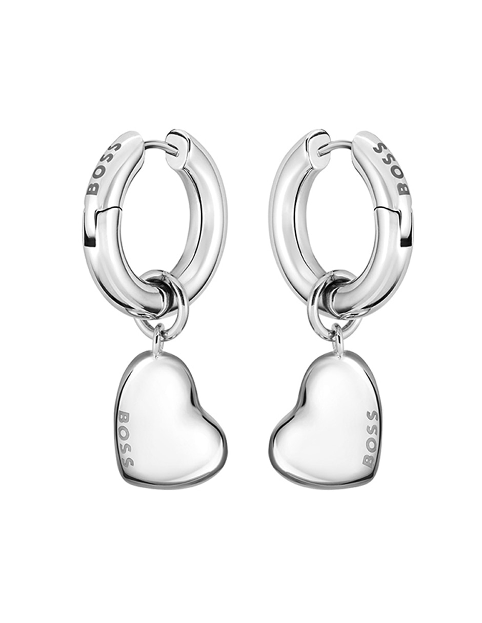Aretes de corazón Honey Love con acabado brillante 2