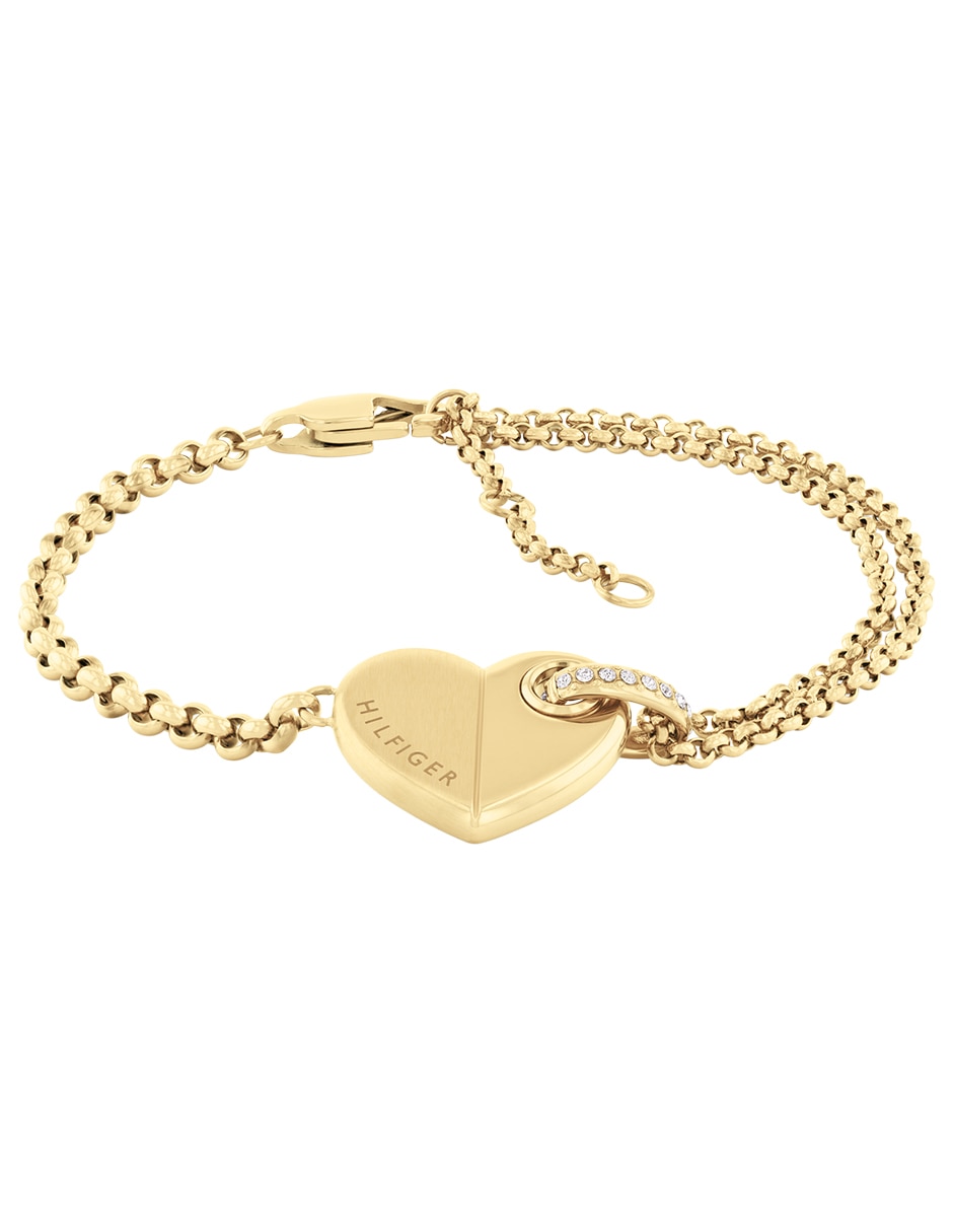 Brazalete Bold Hearts con acabado brillante
