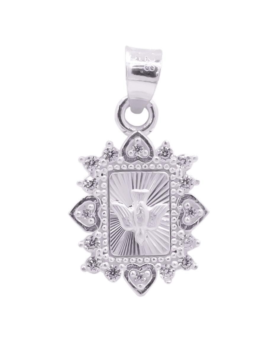 Dije cuadrado de plata P 925